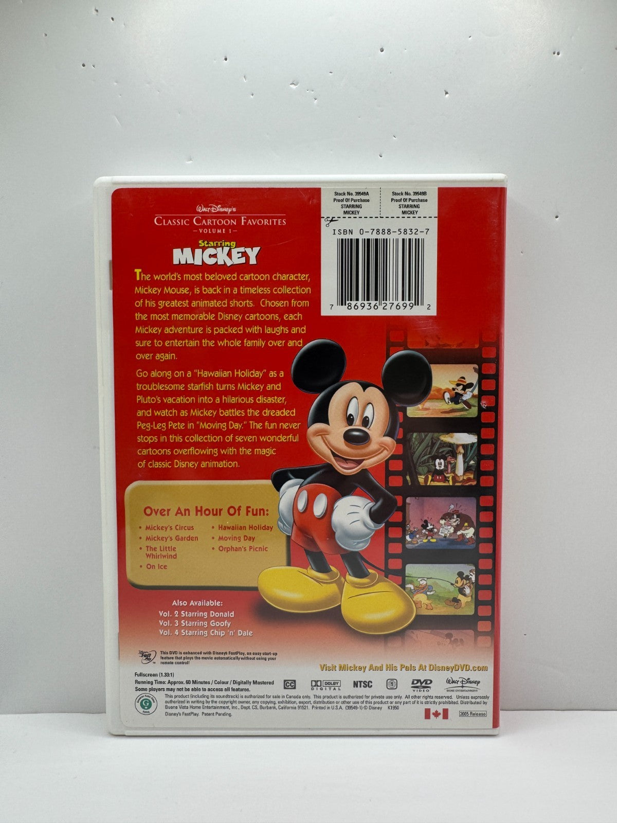 Classic Cartoon Favorites Vol 1 Starring Mickey (DVD) Kids Disney