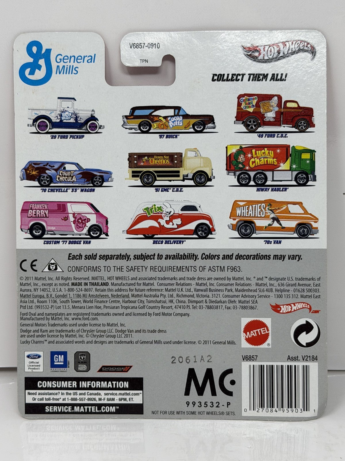 Hot Wheels General Mills Lucky Charms Hiway Hauler 1:64 Diecast Real Riders
