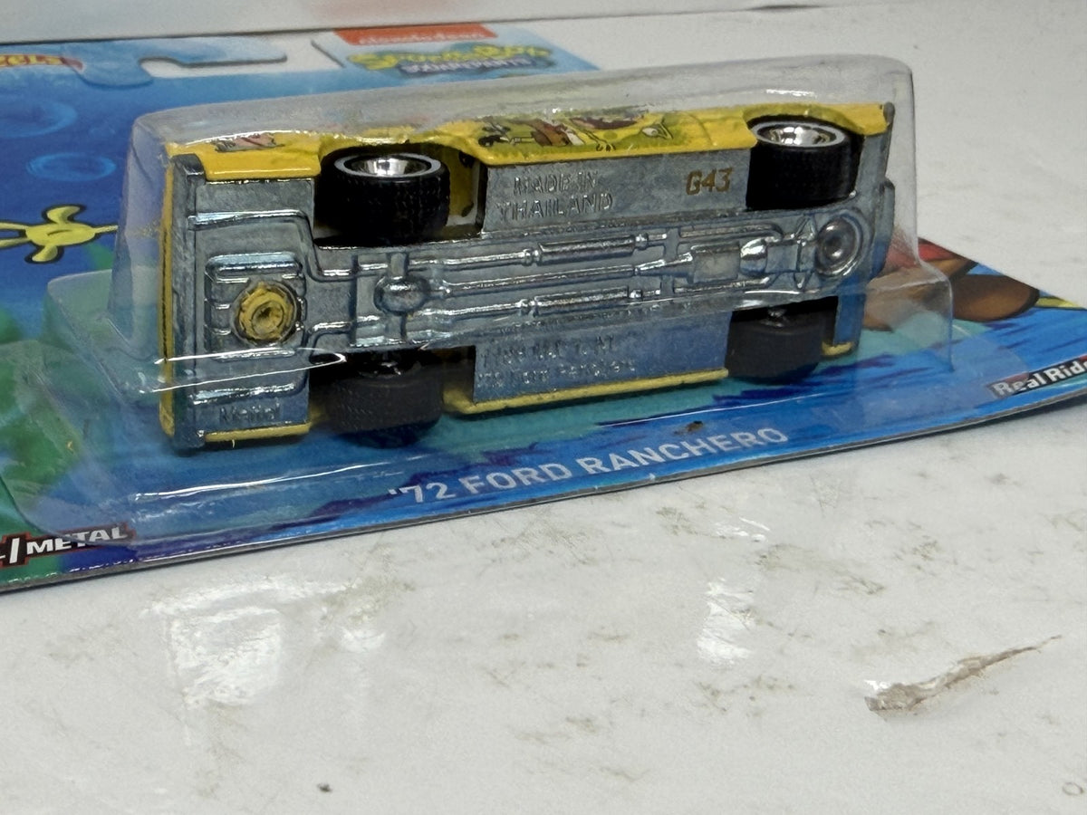 Hot Wheels SpongeBob SquarePants 1972 Ford Ranchero 1:64 Diecast Real Riders