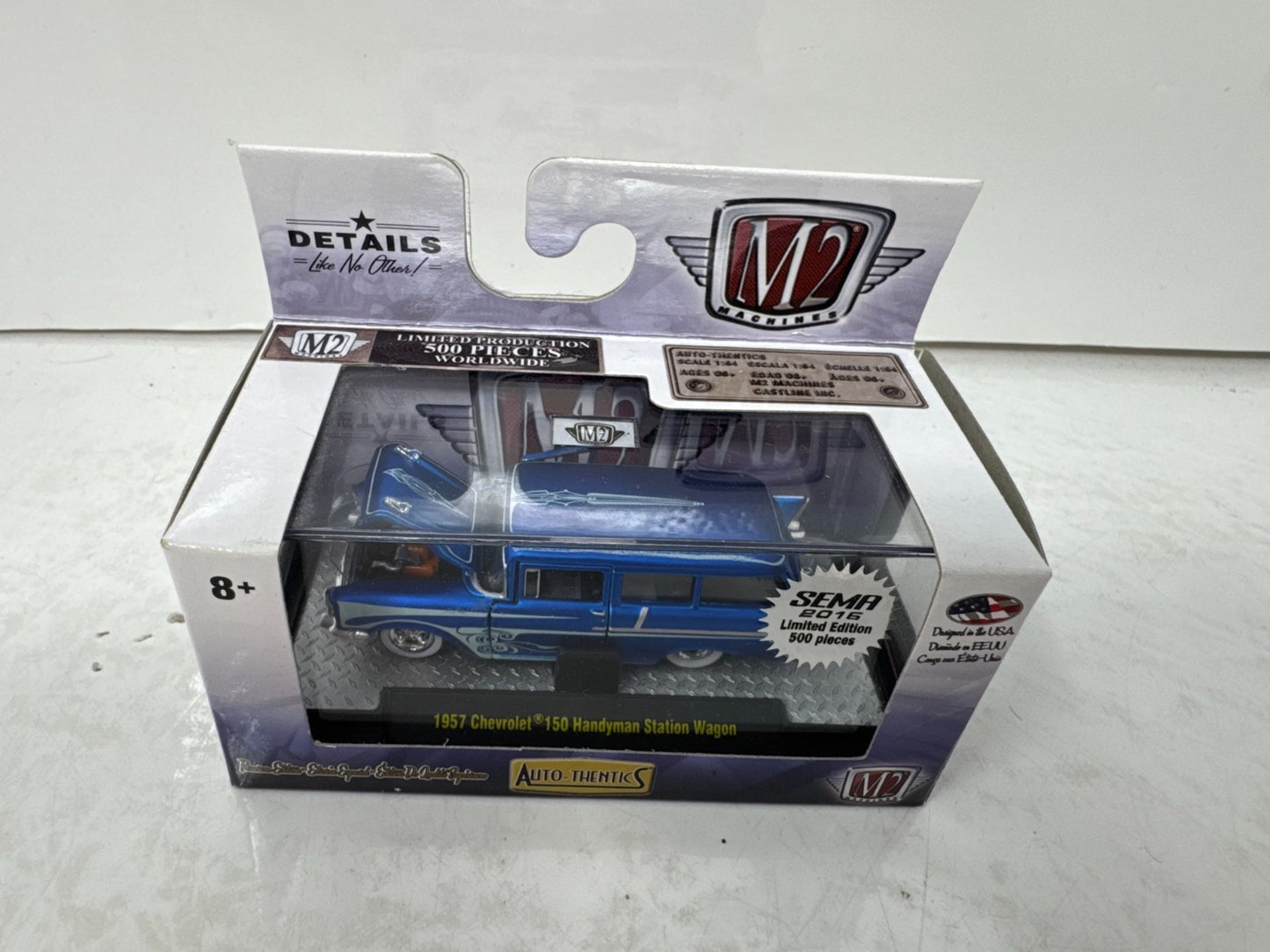 M2 Machines Auto-Thentics 1957 Chevy 150 Handyman Wagon SEMA 1:64 Diecast