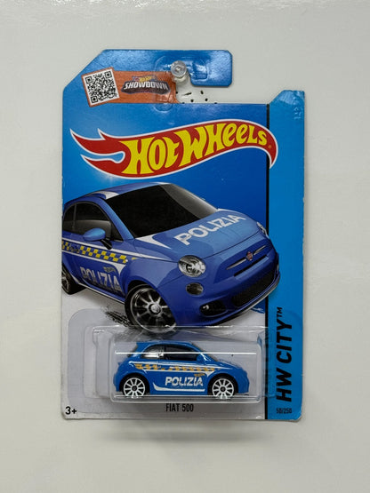 Hot Wheels Treasure Hunt HW City Fiat 500 Polizia 1:64 Diecast
