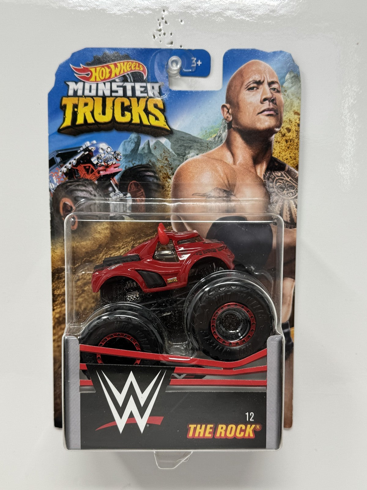 Hot Wheels Monster Trucks WWE The Rock's 1:64 Diecast Red and Black