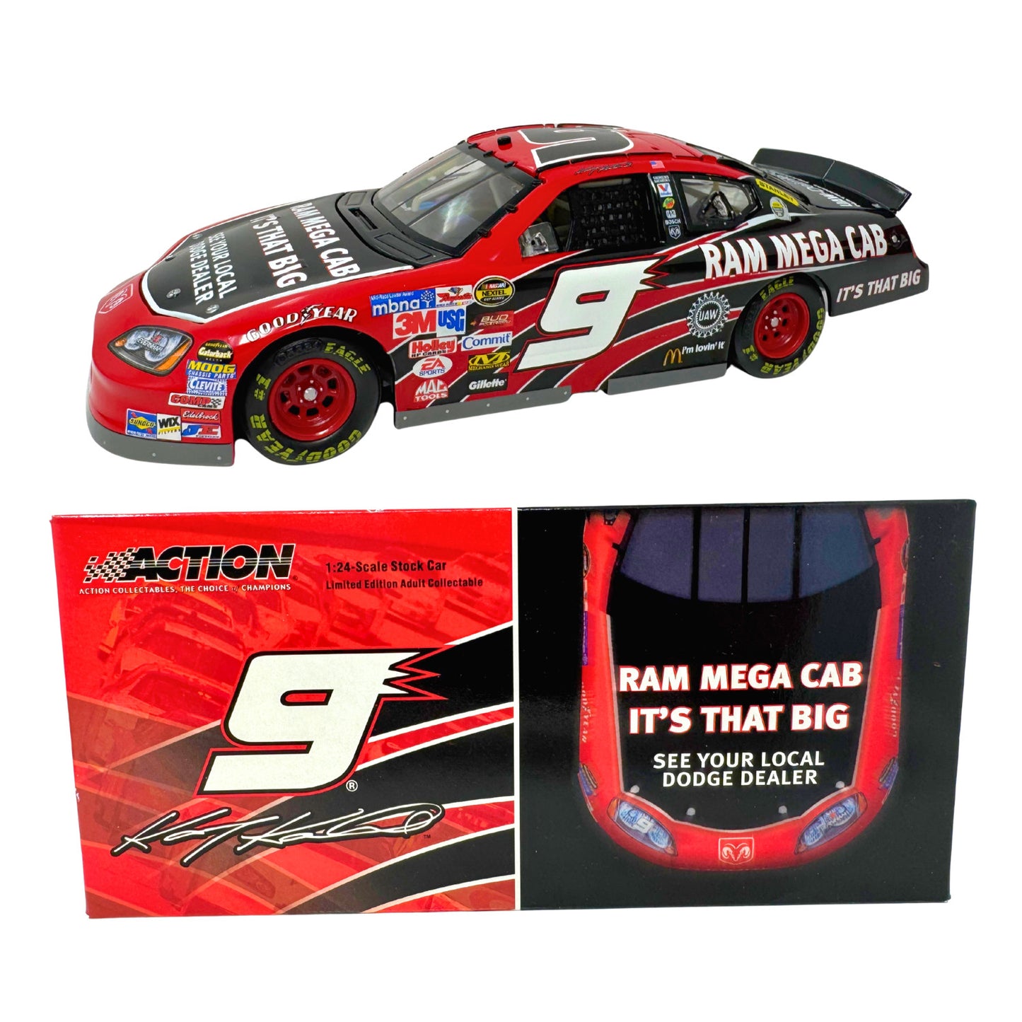 Action NASCAR Kasey Kahne #9 Dodge Ram Mega Cab 2005 Dodge Charger 1:24 Diecast