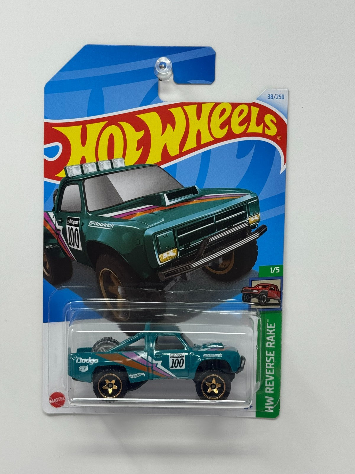 Hot Wheels Reverse Rake 1987 Dodge D100 1:64 Diecast