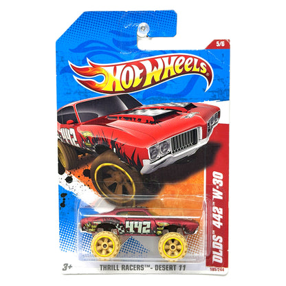 Hot Wheels Thrill Racers Desert Oldsmobile 442 W-30 1:64 Diecast Red