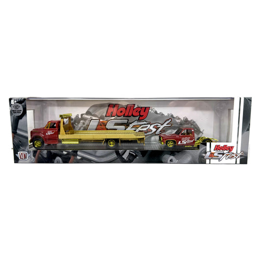 M2 Machines Holley LS Fest GMC Sierra Grande Pickup & Hauler CHASE 1:64 Diecast