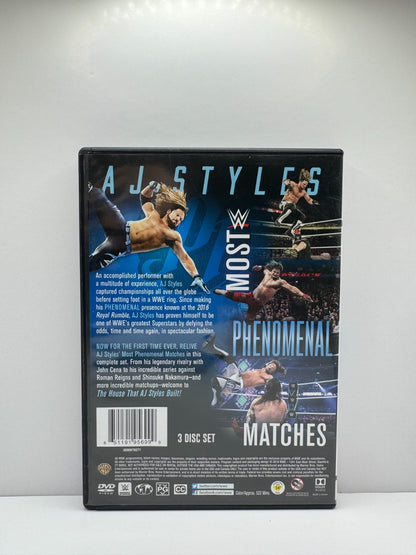 WWE: AJ Styles Most Phenomenal Matches (DVD) AJ Styles Wrestling
