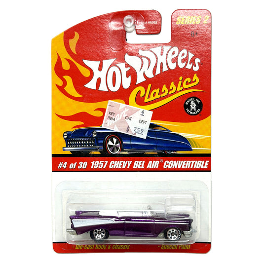 Hot Wheels Classics Series 2 1957 Chevy Bel Air Convertible 1:64 Diecast Purple