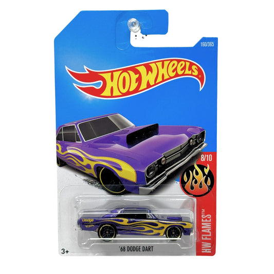 Hot Wheels Flames 1968 Dodge Dart 1:64 Diecast Purple