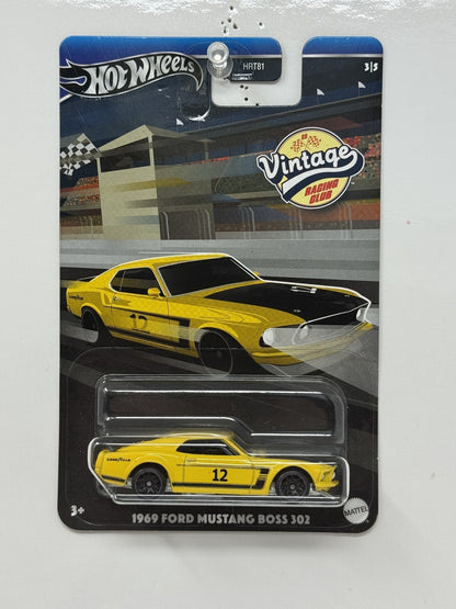 Hot Wheels Vintage Racing Club 1969 Ford Mustang Boss 302 1:64 Diecast