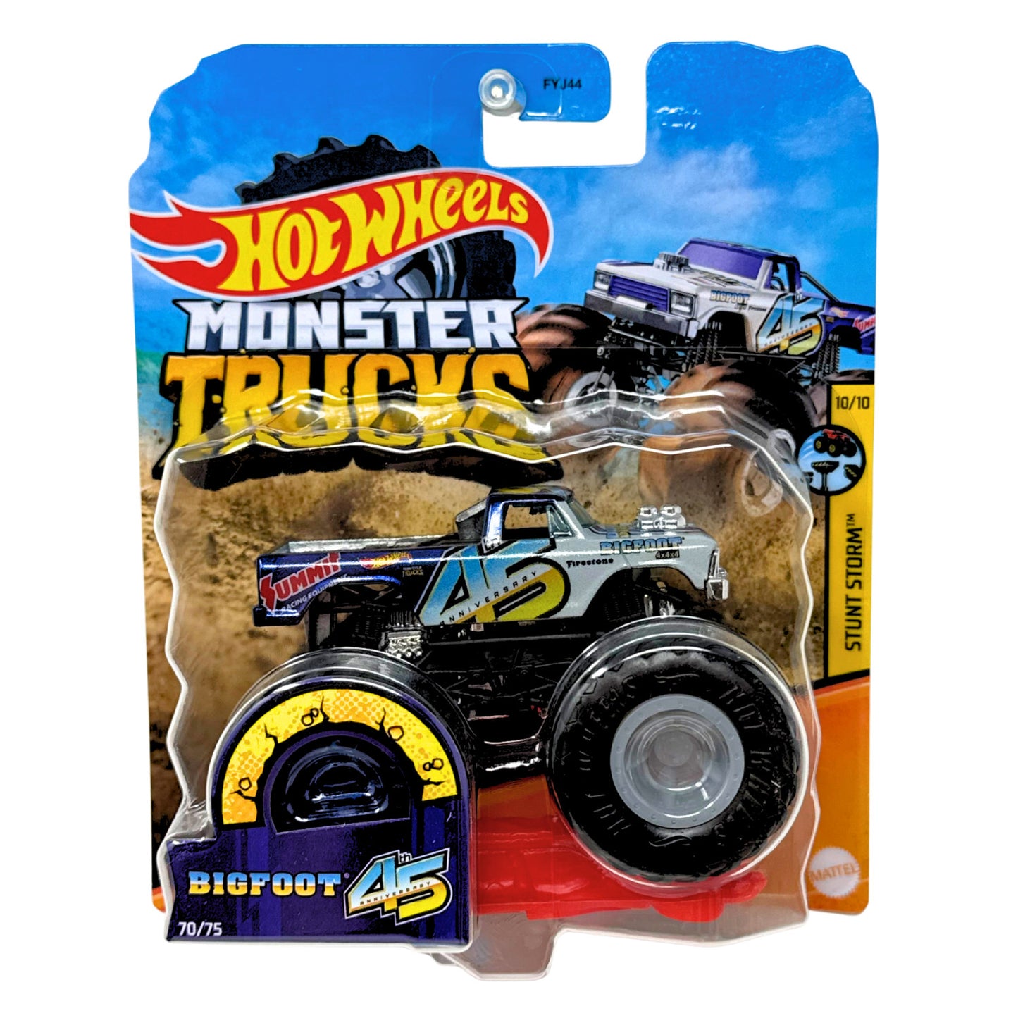 Hot Wheels Monster Trucks Bigfoot 45th Anniversary 1:64 Diecast Stunt Storm