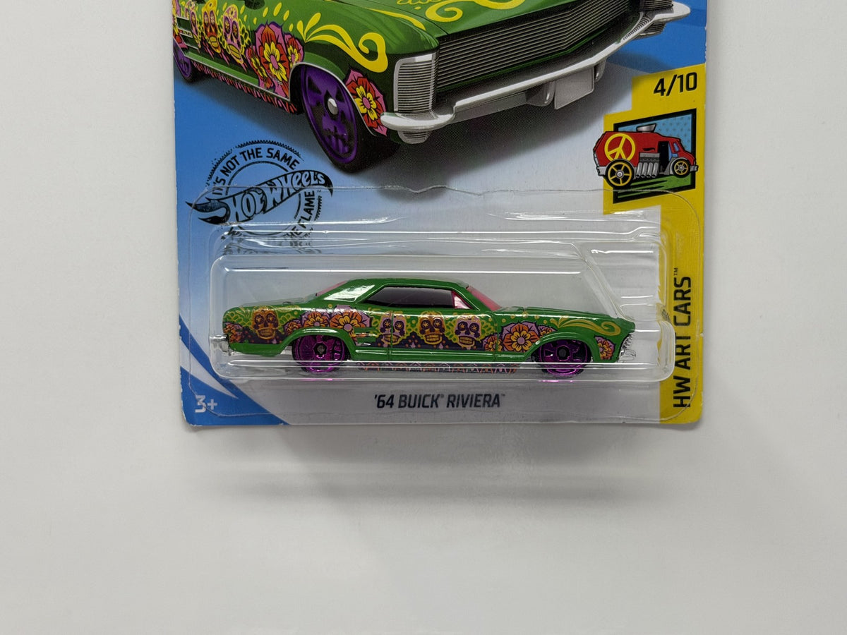 Hot Wheels HW Art Cars 1964 Buick Riviera 1:64 Diecast Green Long Card