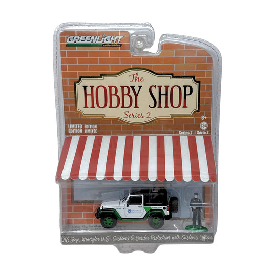 Greenlight Hobby Shop 2016 Jeep Wrangler U.S. Customs CHASE 1:64 Diecast