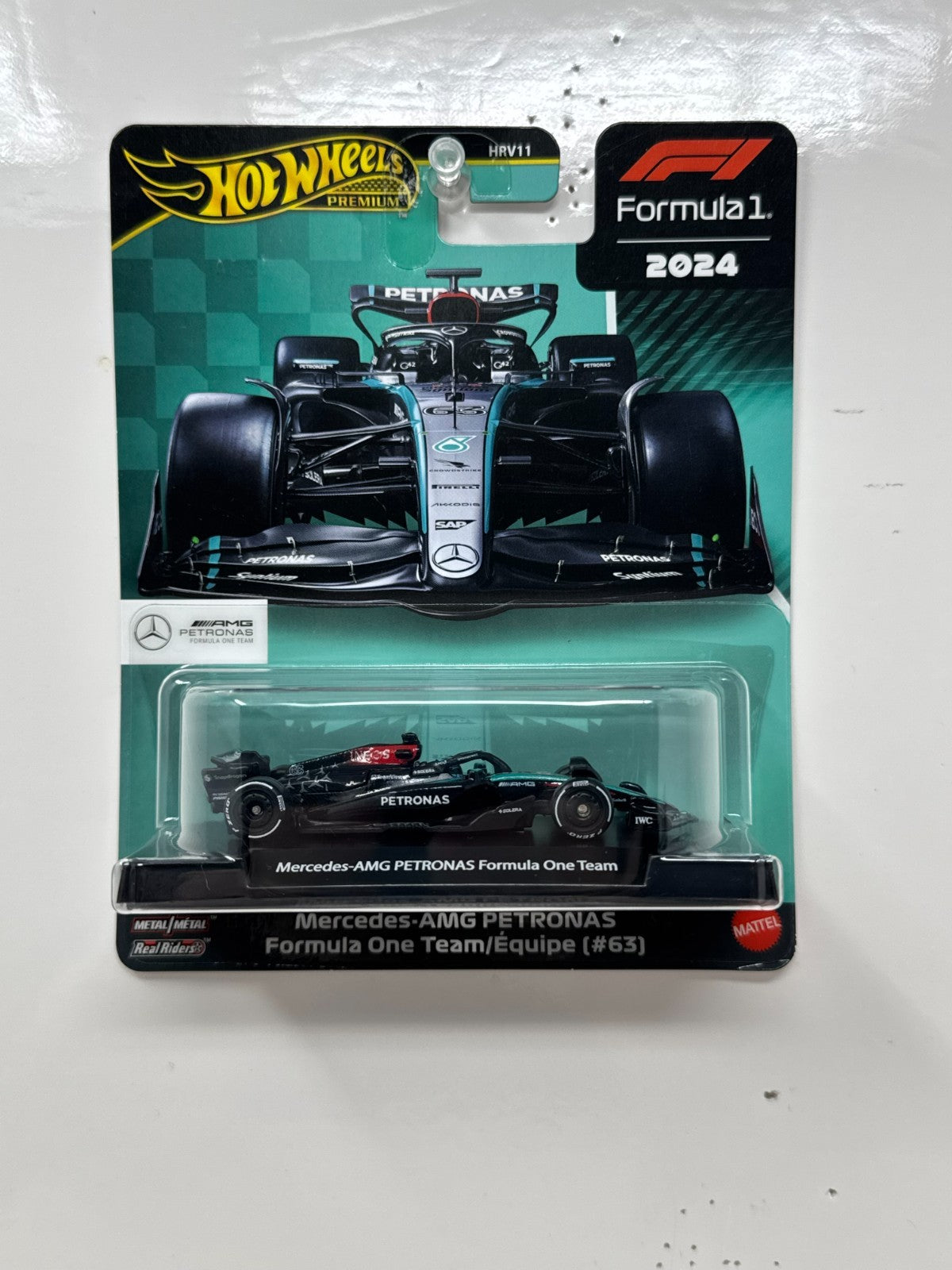 Hot Wheels Premium Formula One Mercedes-AMG Petronas F1 Team #63 1:64 Diecast