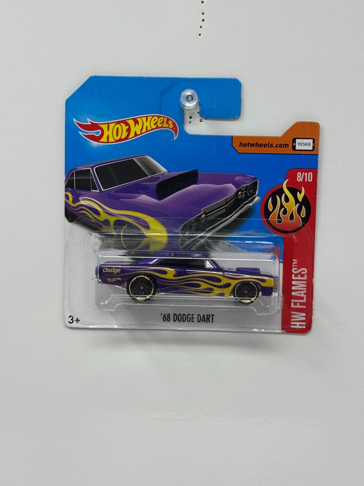 Hot Wheels Flames 1968 Dodge Dart 1:64 Diecast Short Card Purple