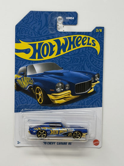 Hot Wheels 58th Anniversary 1970 Chevrolet Camaro RS 1:64 Diecast Blue