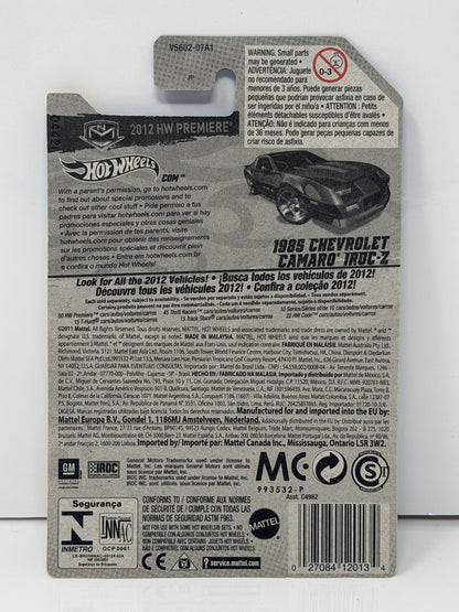 Hot Wheels 1985 Chevrolet Camaro IROC-Z 1:64 Diecast Walmart Exclusive 2012