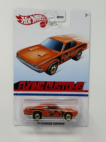 Hot Wheels Flying Customs 1971 Dodge Demon 1:64 Diecast Orange