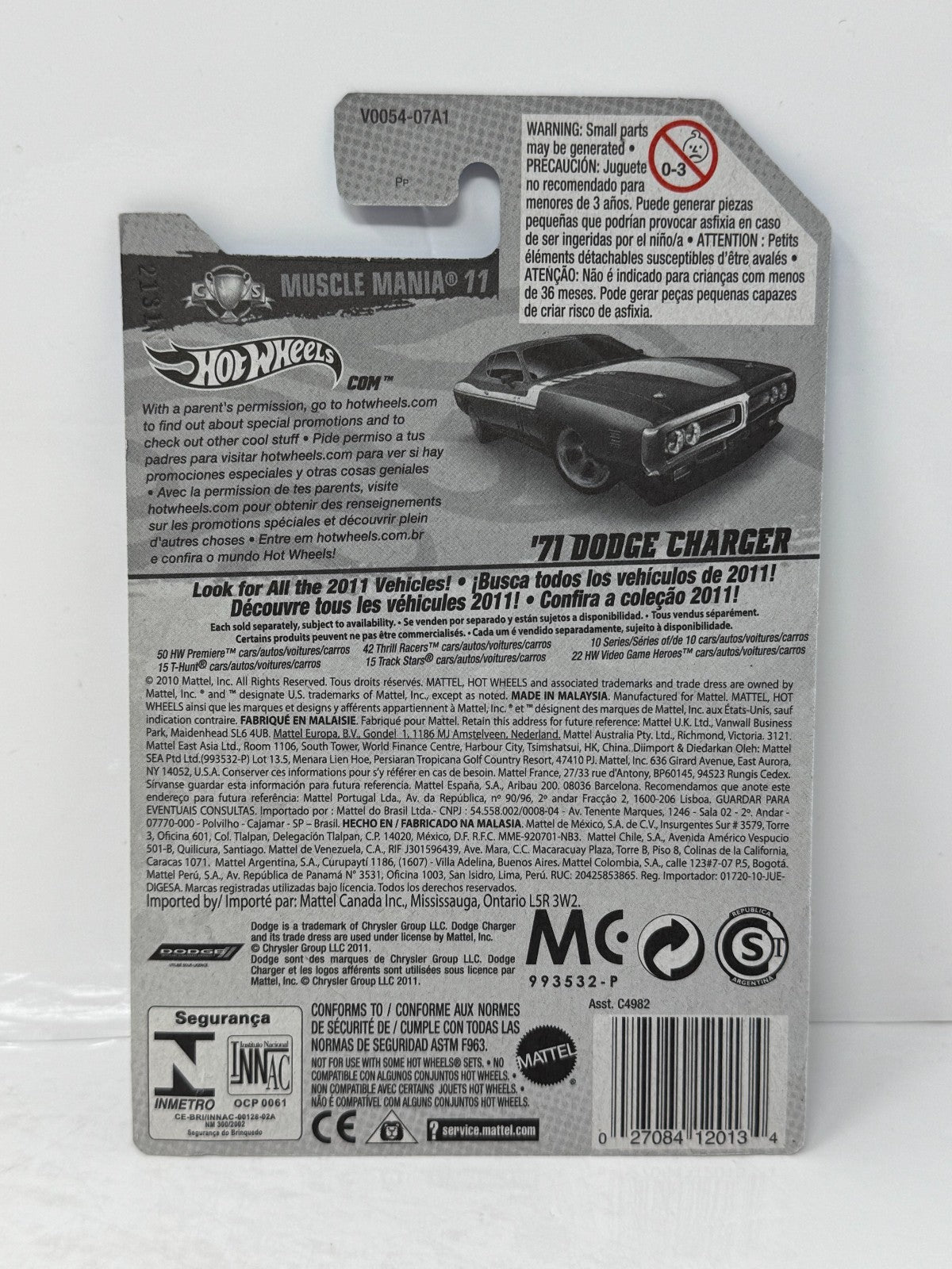Hot Wheels 1971 Dodge Charger 1:64 Diecast