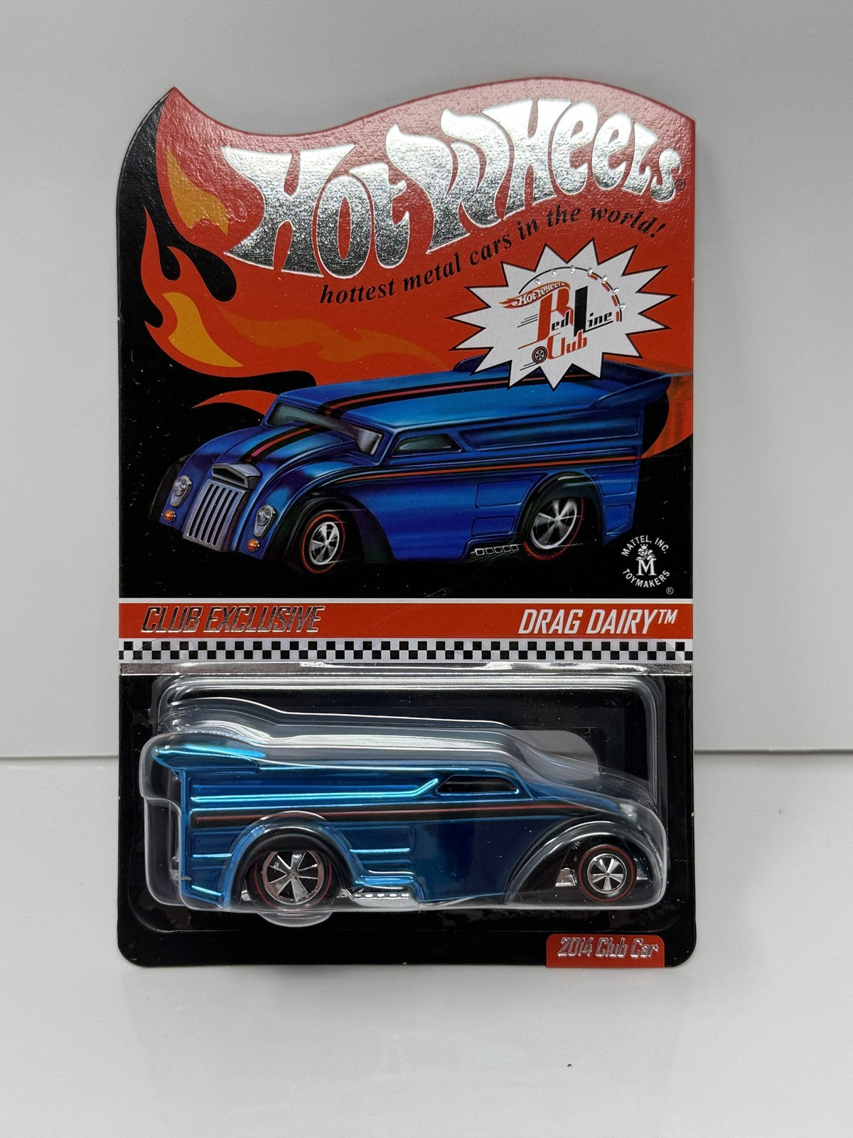 Hot Wheels RLC Red Line Club 2014 Car Drag Dairy 1:64 Diecast Blue 01670/04000