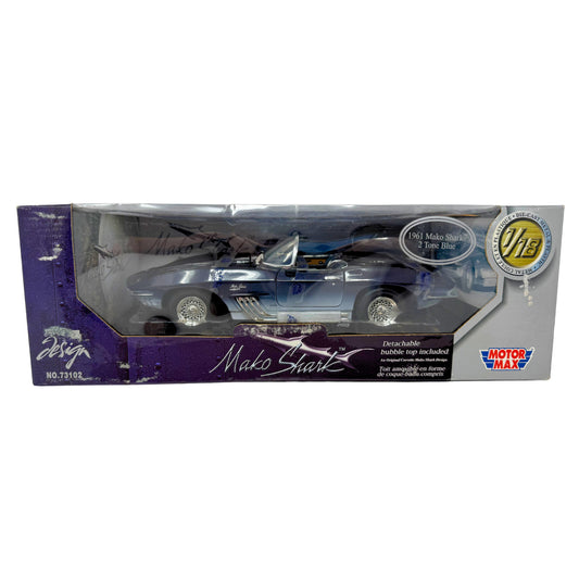 Motormax 1961 Mako Shark 2 Tone Blue 1:18 Diecast
