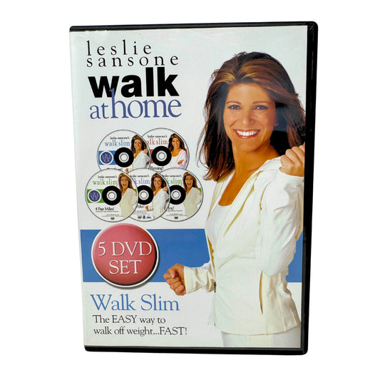 Leslie Sansone: Walk at Home 5-DVD Set Walk Slim (DVD) Fitness Good Condition!!!
