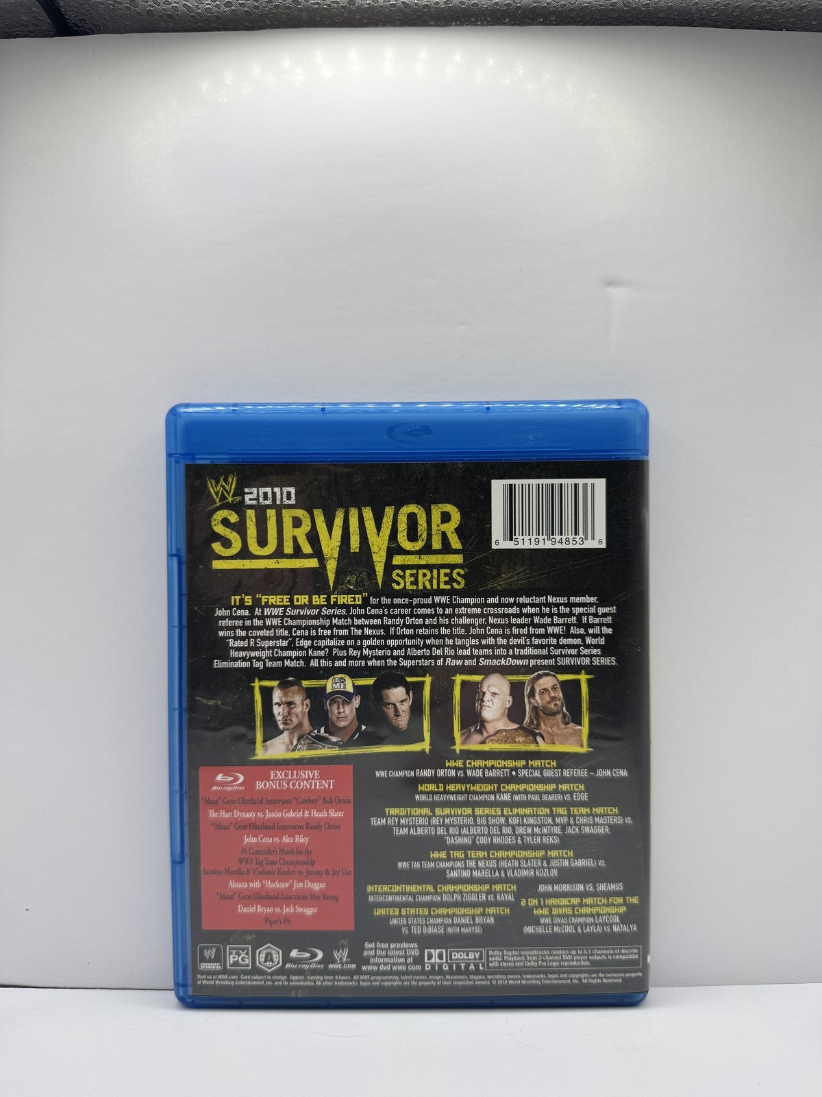 Survivor Series 2010 (Blu-ray) WWE Wrestling