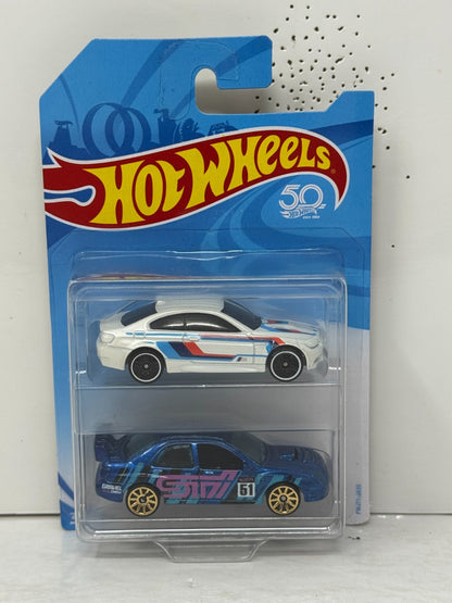 Hot Wheels BMW M3 & Subaru WRX STi 2-Pack 1:64 Diecast