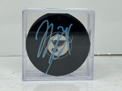 Jake Allen St. Louis Blues Signed NHL Autograph Puck Blue Auto