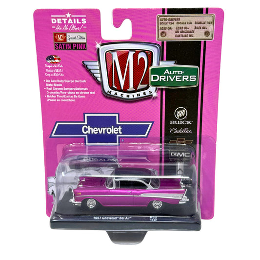 M2 Machines 1957 Chevrolet Bel Air Satin Pink Special Edition 1:64 Diecast