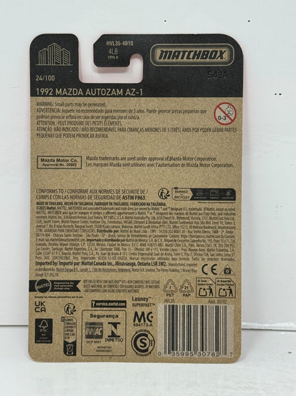 Matchbox 1992 Mazda Autozam AZ-1 1:64 Diecast Red
