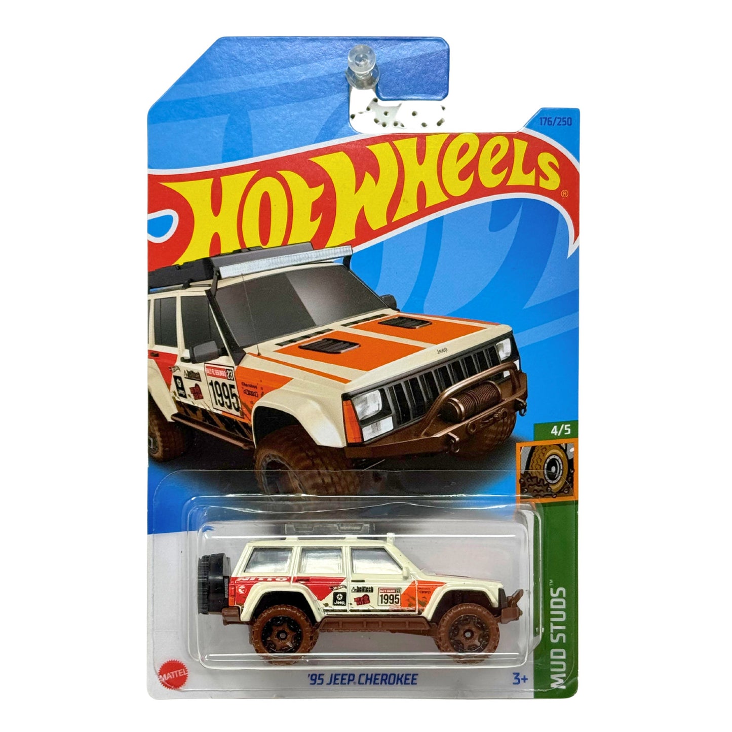 Hot Wheels Treasure Hunt Mud Studs 1995 Jeep Cherokee 1:64 Diecast