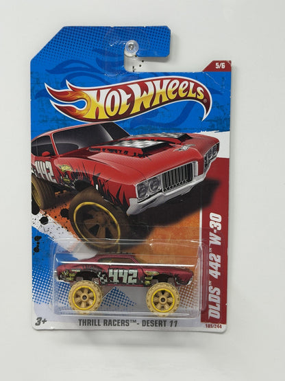 Hot Wheels Thrill Racers Desert Oldsmobile 442 W-30 1:64 Diecast Red