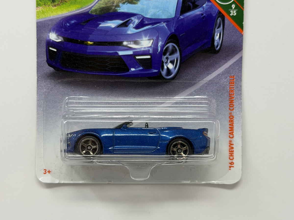 Matchbox Road Trip 2016 Chevrolet Camaro Convertible 1:64 Diecast Blue