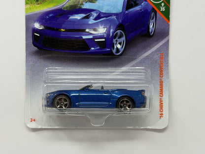 Matchbox Road Trip 2016 Chevrolet Camaro Convertible 1:64 Diecast Blue