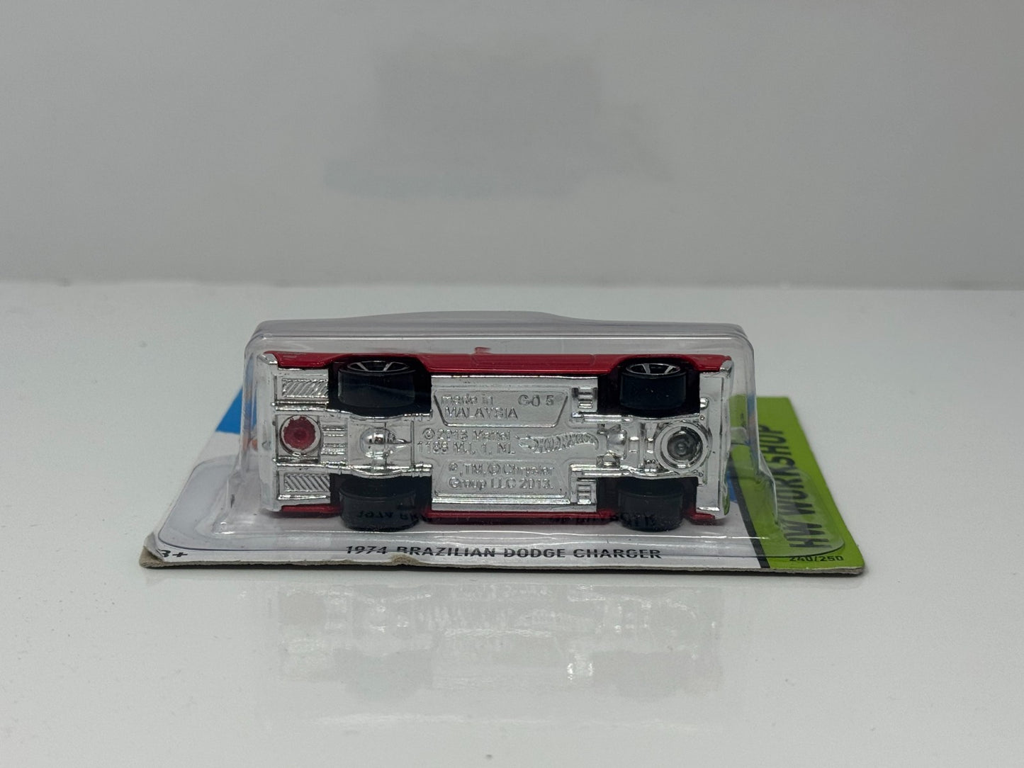 Hot Wheels Workshop 1974 Brazilian Dodge Charger 1:64 Diecast Short Card Red