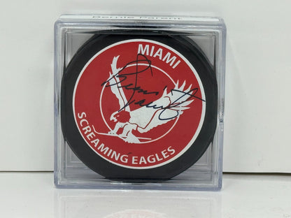 Bernie Parent Miami Screaming Eagles Signed NHL Autograph Puck Auto