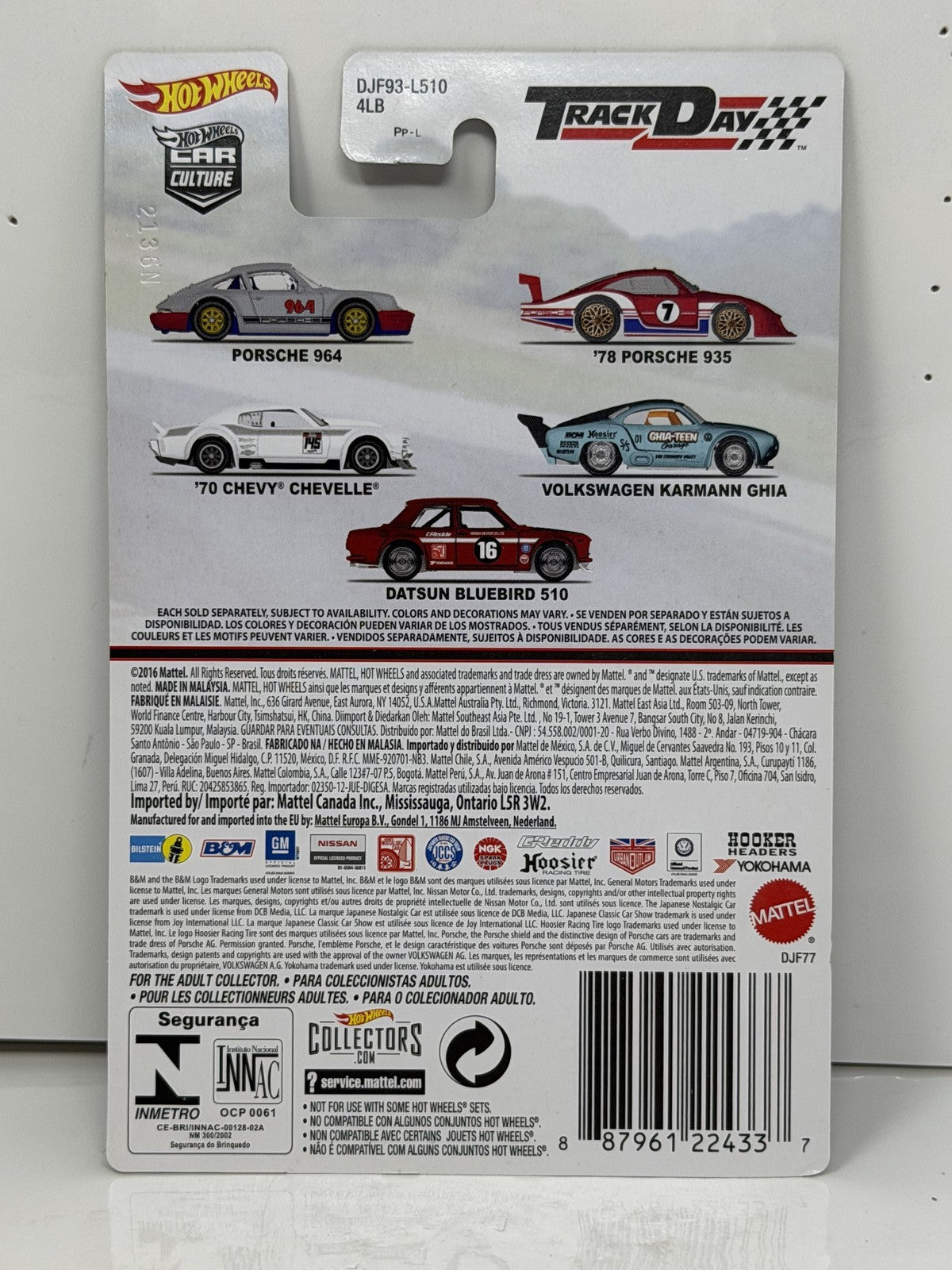 Hot Wheels Track Day Porsche 964 1:64 Diecast Real Riders
