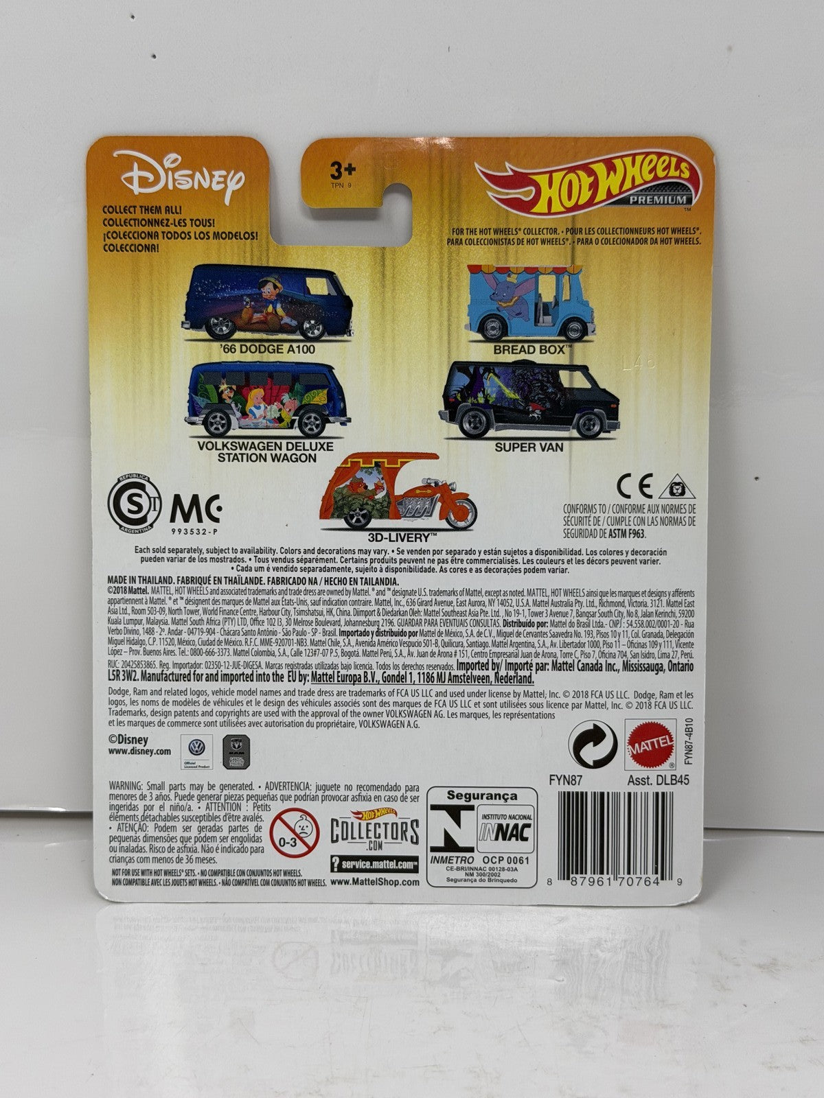Hot Wheels Premium Disney Pinocchio 1966 Dodge A100 1:64 Diecast Real Riders