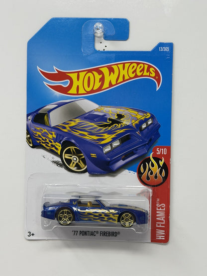 Hot Wheels Flames 1977 Pontiac Firebird 1:64 Diecast Blue