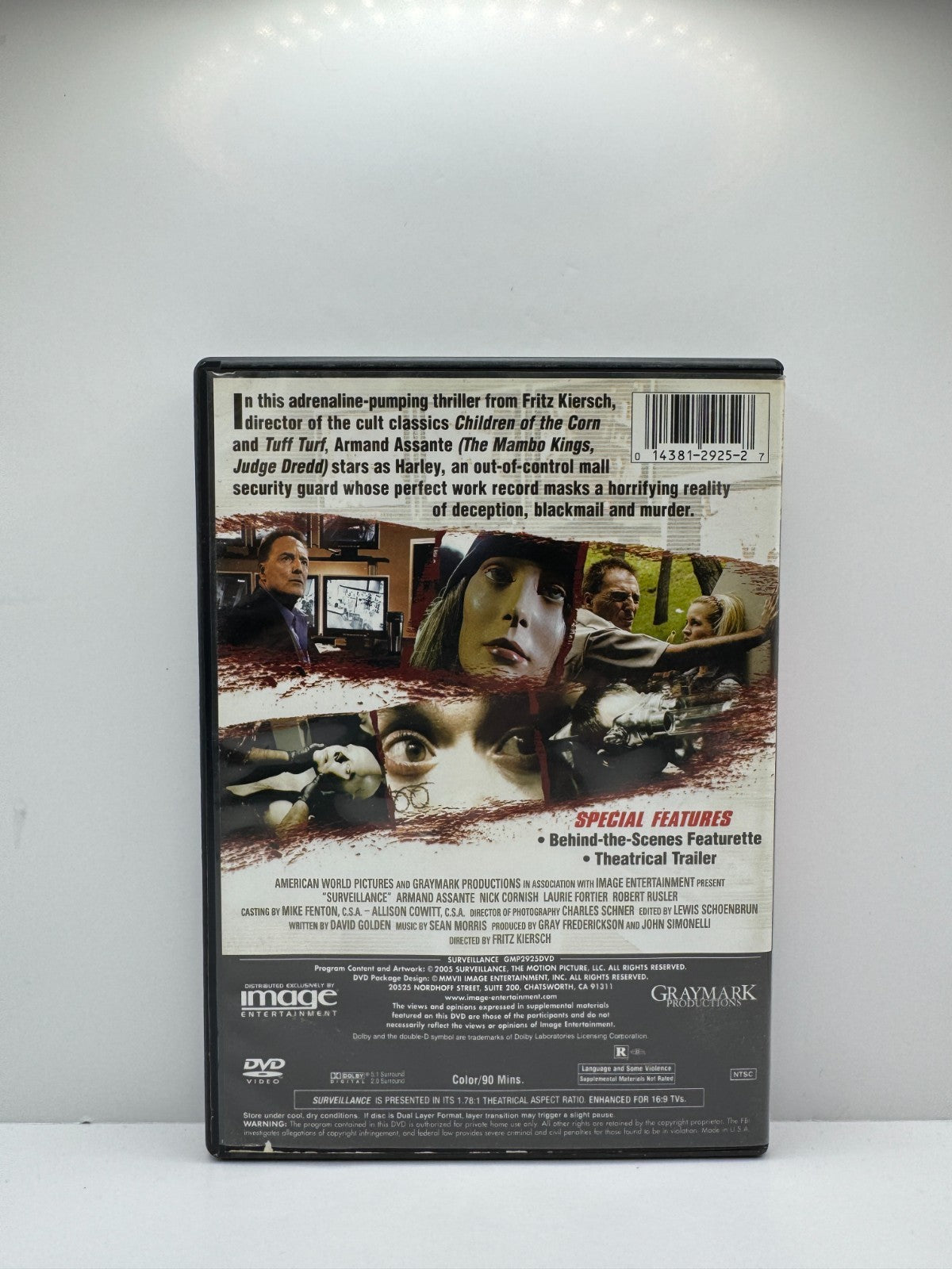 Surveillance (DVD) Armand Assante Thriller
