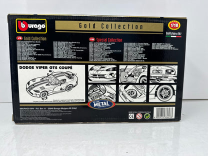 Bburago Dodge Viper GTS Coupe Gold Collection 1:18 Diecast