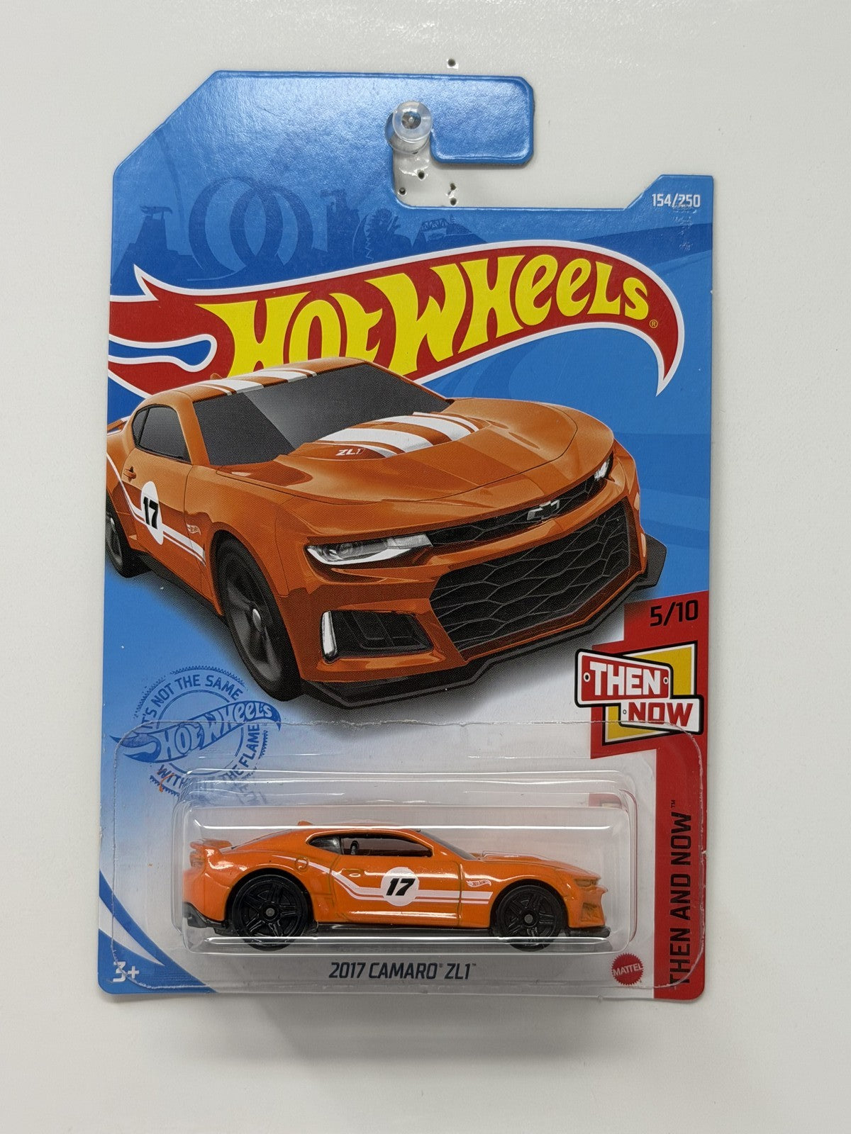 Hot Wheels Then and Now 2017 Chevy Camaro ZL1 1:64 Diecast Orange