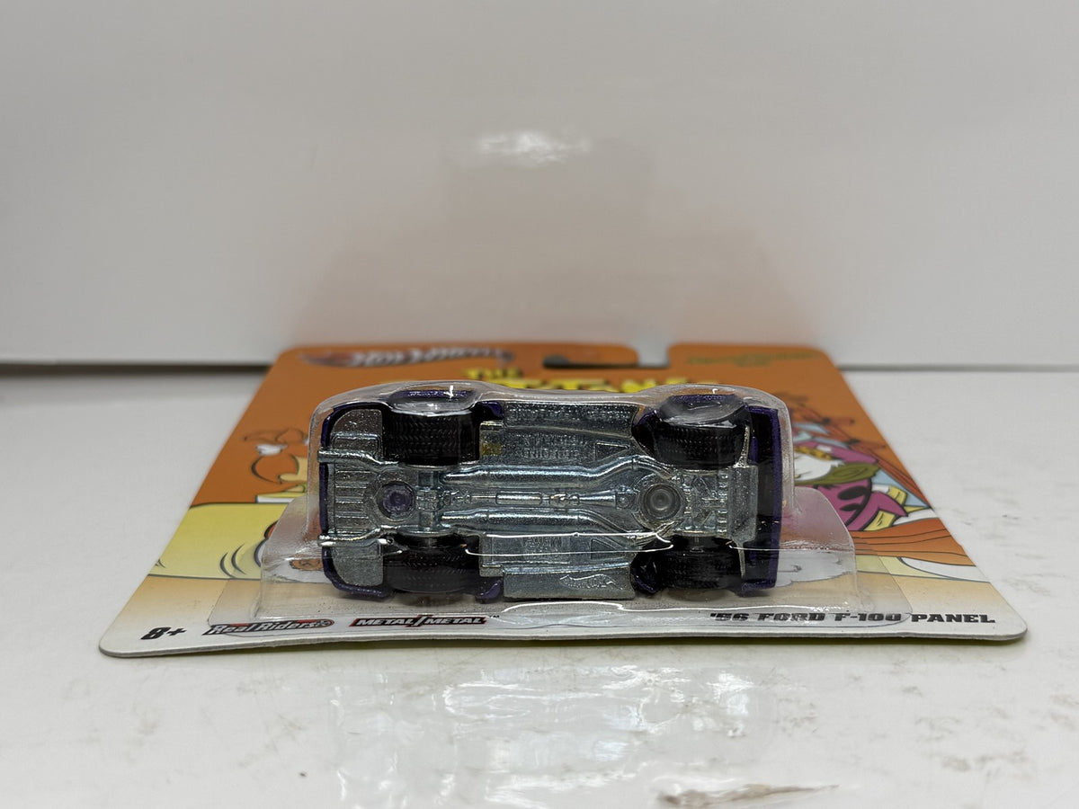 Hot Wheels The Flintstones 1956 Ford F-100 Panel 1:64 Diecast Real Riders