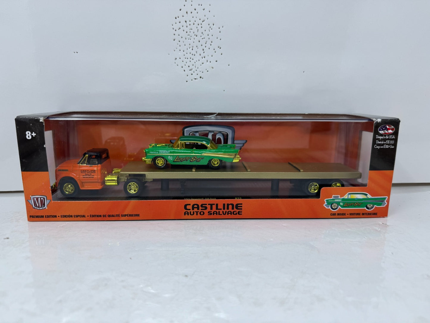 M2 Auto Haulers Chevy C60 Truck & 1957 Bel Air Auto Salvage CHASE 1:64 Diecast