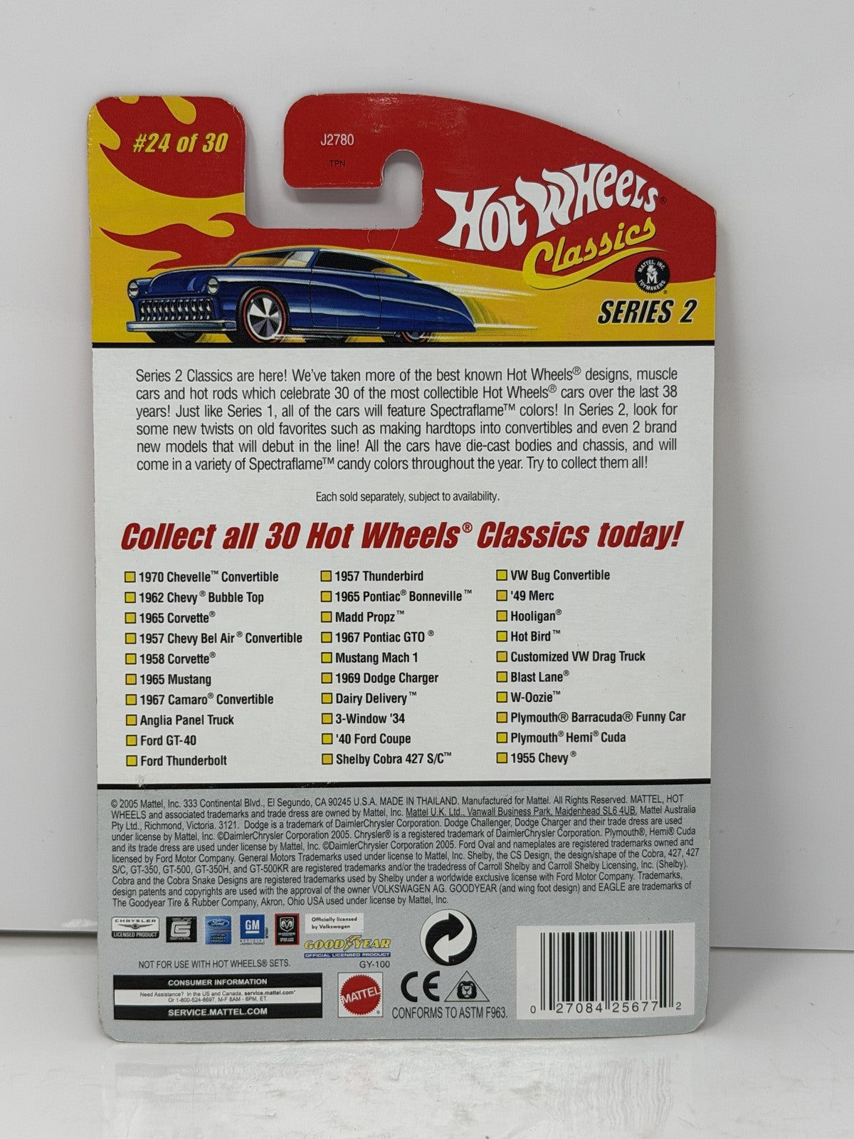 Hot Wheels Classics Series 2 Hot Bird Spectraflame 1:64 Diecast Red