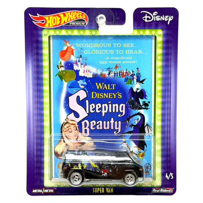 Hot Wheels Premium Disney Sleeping Beauty Super Van 1:64 Diecast Real Riders