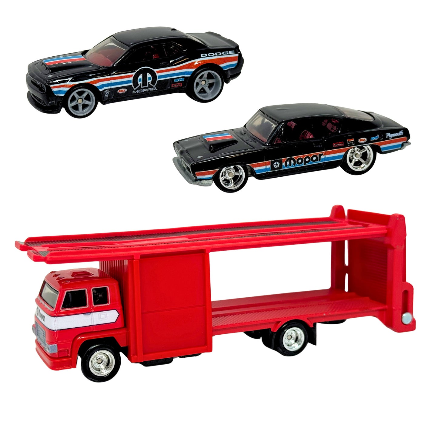 Hot Wheels Premium 1968 Hemi Cuda & 2018 Dodge Challenger SRT Demon 1:64 Diecast