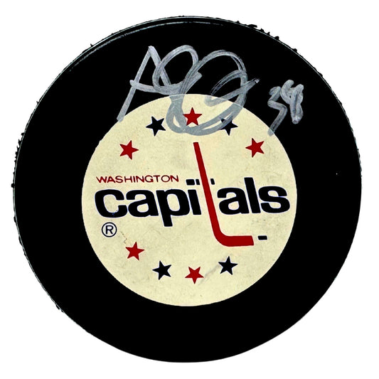 Al Iafrate Washington Capitals Signed NHL Autograph Puck Silver Auto