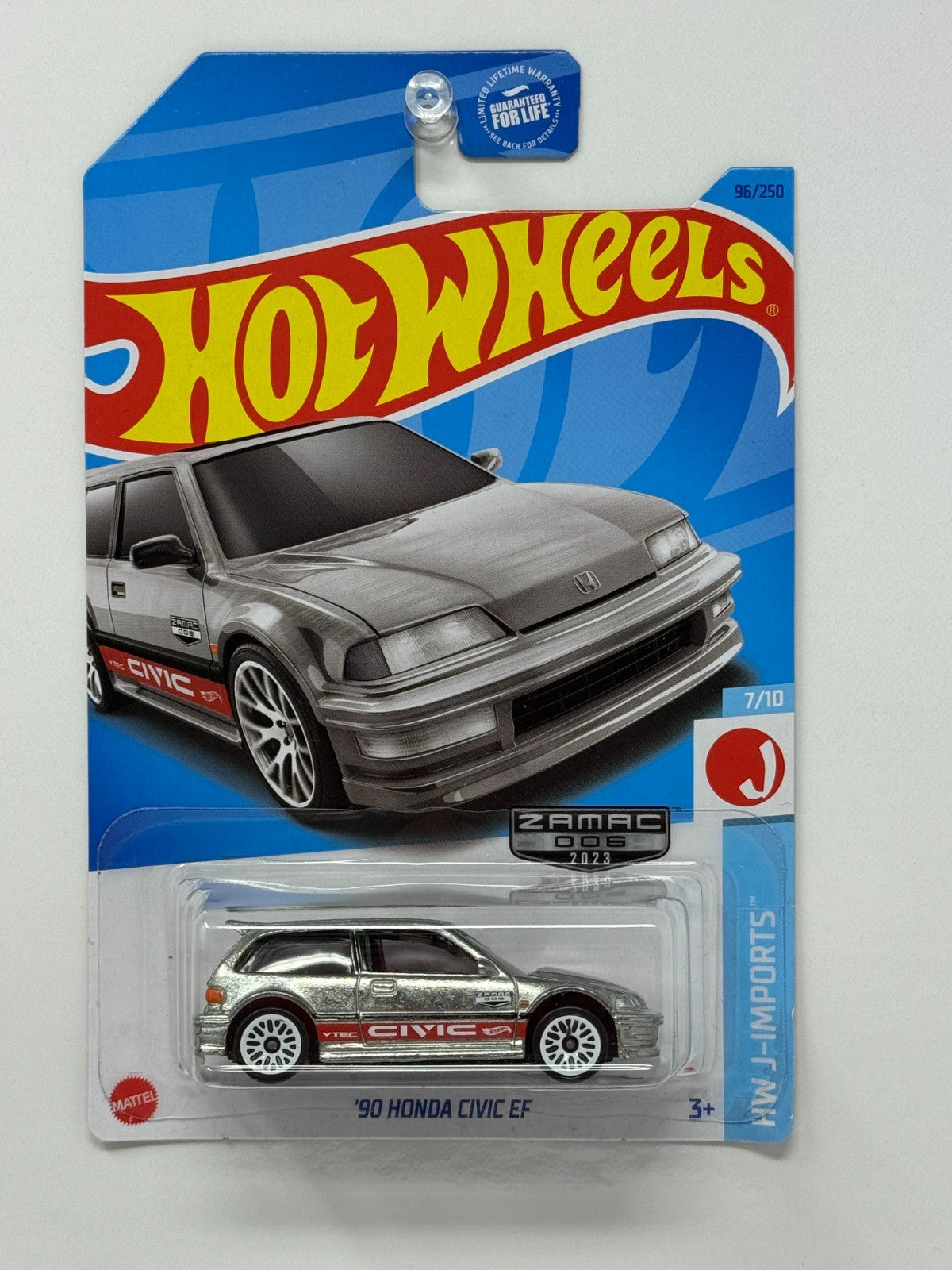 Hot Wheels HW J-Imports 1990 Honda Civic EF ZAMAC 1:64 Diecast